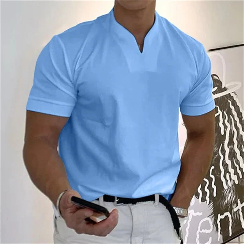 👕Pánske elegantné krátke rukávy fitness tričko