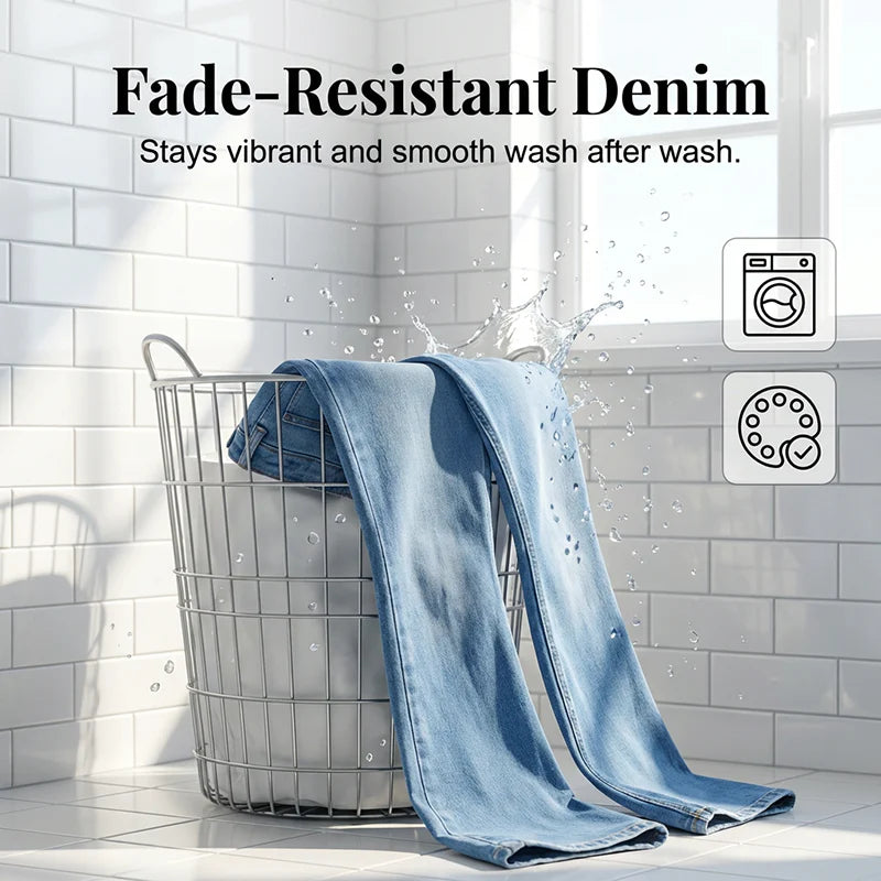 👖Dámske džínsy s vysokým pásom, elastické a so širokými nohavicami