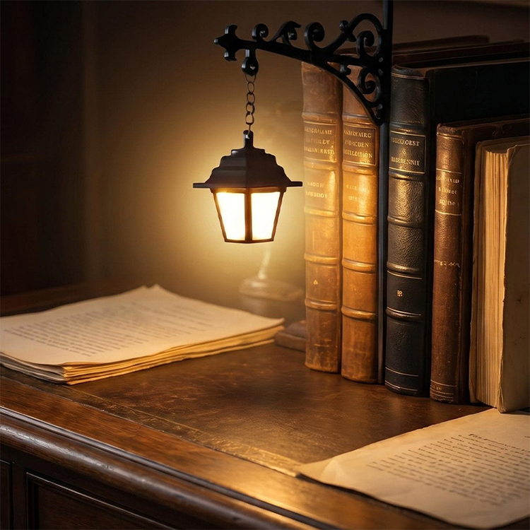 🏮Časovno omejen 50 % popust📚Retro ulična svetilka, železna svetilka s stojalo za knjige, 2-v-1 namizna svetilka za shranjevanje in osvetlitev