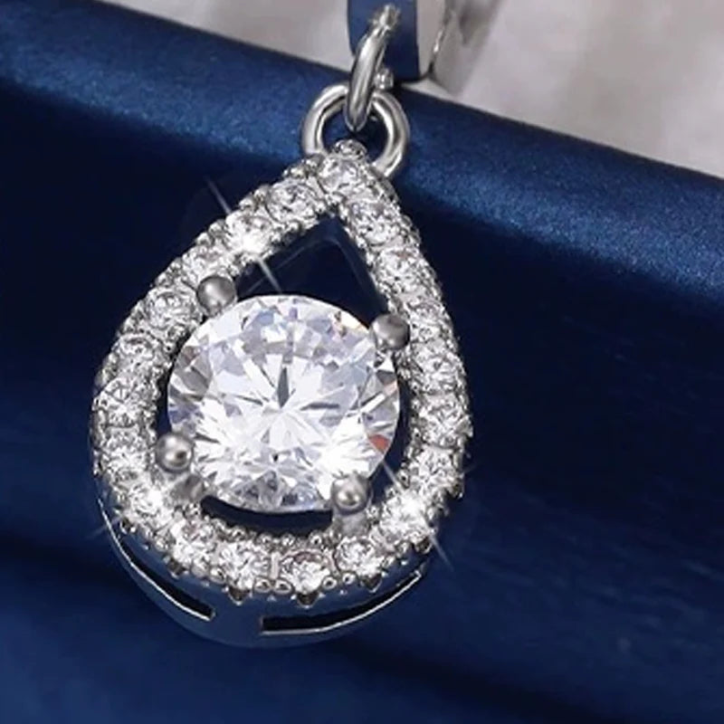 💎Elegantné kruhové náušnice s visiacou kvapkou