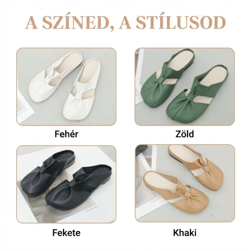 👡 Dámske mules s mašľou – mäkká podrážka | Módny dizajn, ľahké a pružné – ideálne na prechádzky a mestské aktivity 🛍️