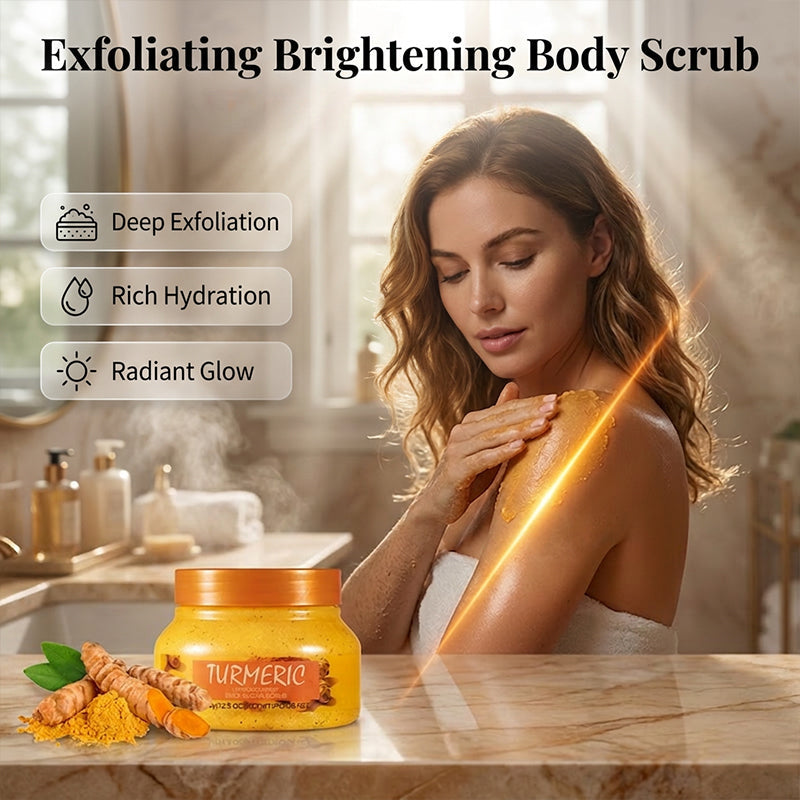Časovo obmedzená ponuka 🧴 Kurkumový cukrový telový peeling | Jemne exfoliuje a rozjasňuje pokožku 🧖‍♀️