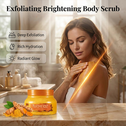 Časovo obmedzená ponuka 🧴 Kurkumový cukrový telový peeling | Jemne exfoliuje a rozjasňuje pokožku 🧖‍♀️