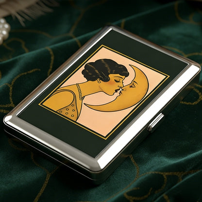 Retro Art‑Deco kovinski etui za kartice, RFID‑zaščita | VEYRA