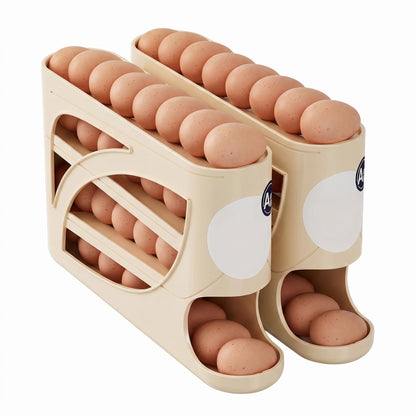 🥚Gravity Automatic Egg Roller Storage Box ｜30-dielny stojan na vajcia s veľkou kapacitou do chladničky šetrí miesto✨