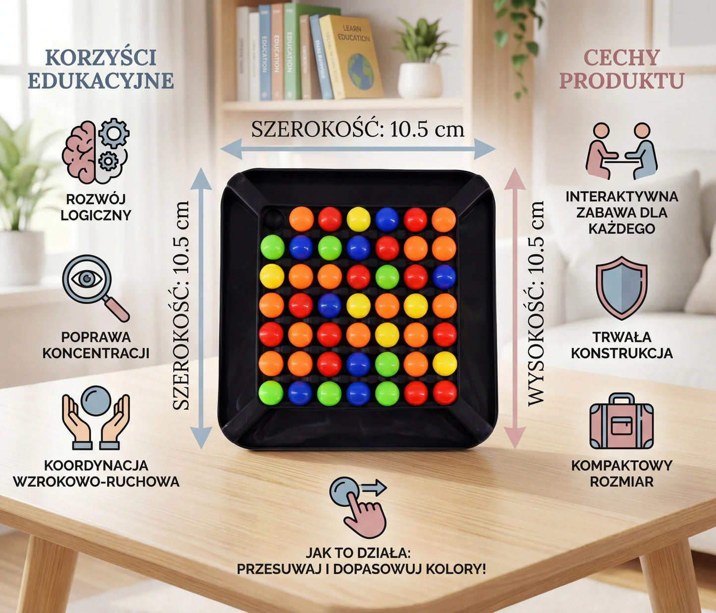 Logická hra s párovaním farieb - interaktívna loptička pre deti aj dospelých
