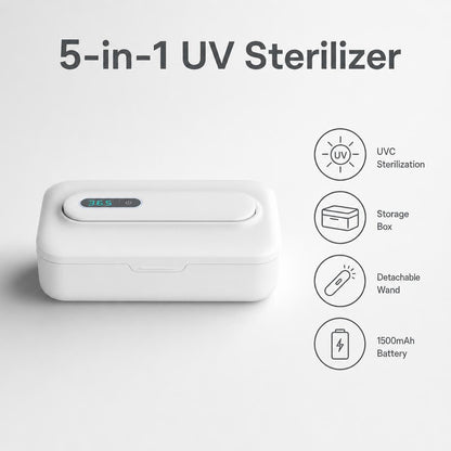 Prenosna škatla za shranjevanje igrač z odstranljivo UV palico | STERIL