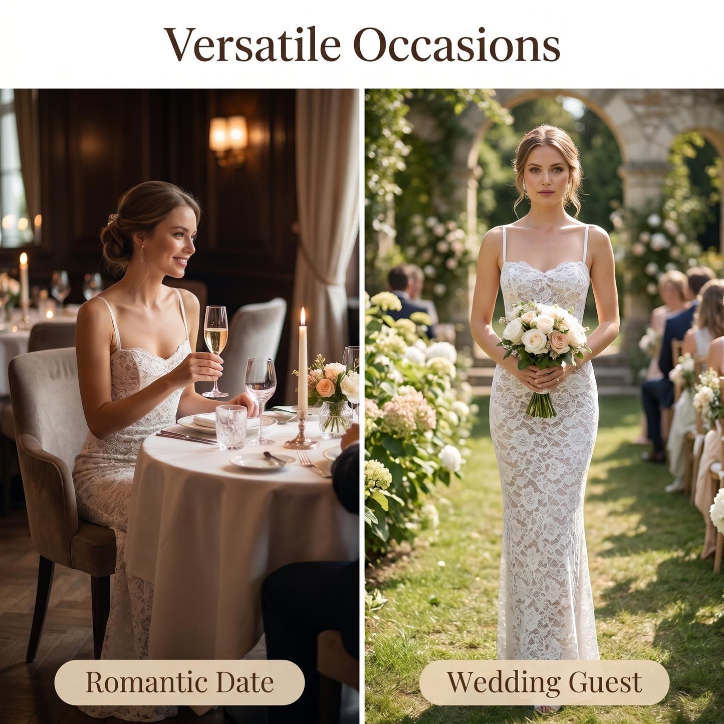 💐Šaty s čipkou vo francúzskom štýle s romantickým výstrihom v tvare srdca, vyžarujúce eleganciu a sofistikovanosť✨