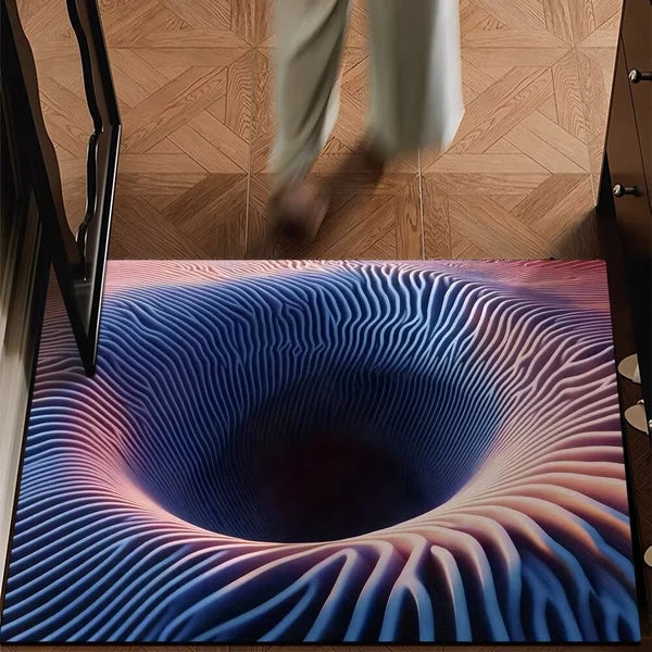 3D stereoskopická podlahová rohož z krištáľového zamatu