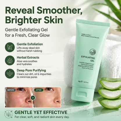 Leštiaci a exfoliačný gél s výťažkom z liečivých rastlín