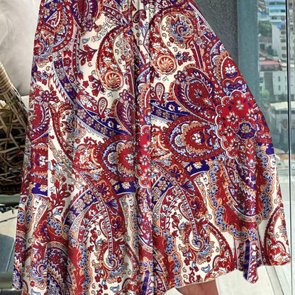👗Dámska kvetinová sukňa s vysokým pásom