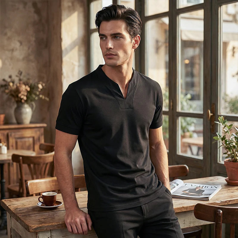 👕Pánske elegantné krátke rukávy fitness tričko
