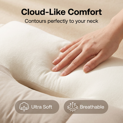Časovo obmedzená zľava 🛌 Ergonomický vankúš na podporu krku s dvojitou mäkkou a pevnou zónou, vyrobený z čistej bavlny, antibakteriálny, odnímateľný a prateľný vankúš na podporu krku 💤🌙