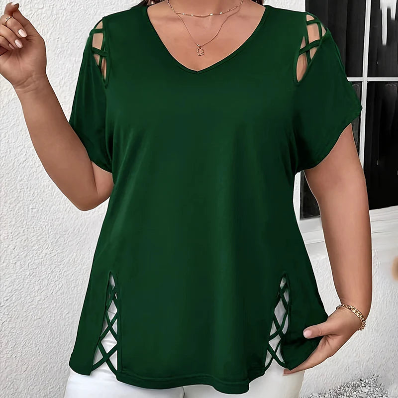 Dámska blúzka s výstrihom do V