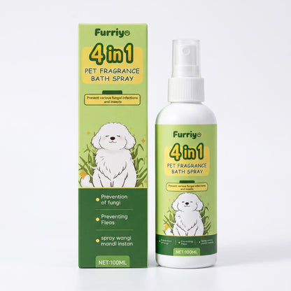 Časovo obmedzená zľava 50 % 🌿 Suchý šampón pre domáce zvieratá 4 v 1 v spreji - zázrak bezvodého čistenia s prírodným rastlinným extraktom 🐶