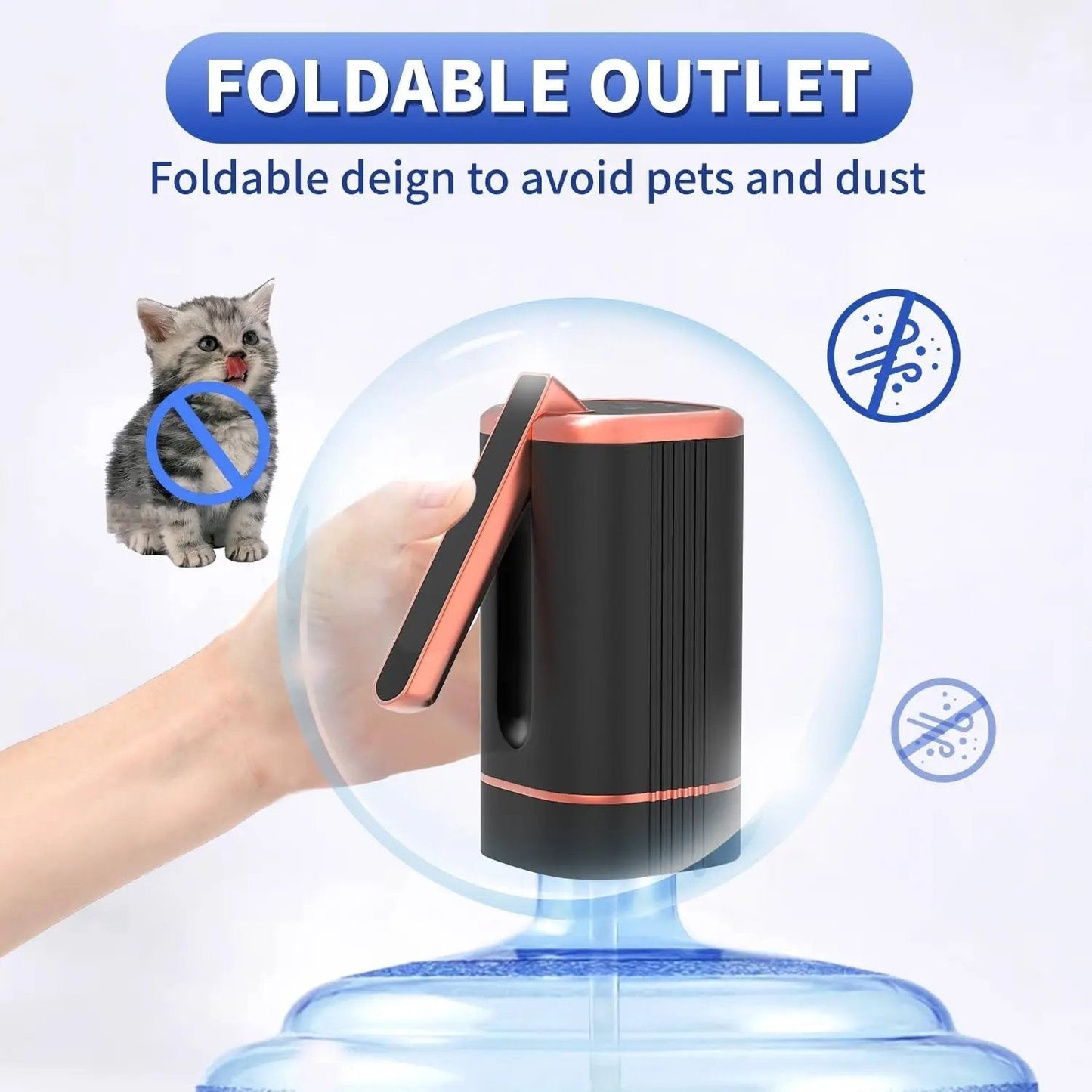 💧Automatické dávkovacie vodné čerpadlo｜Skladacia prachotesná vodná tryska pre maximálnu hygienu🏠