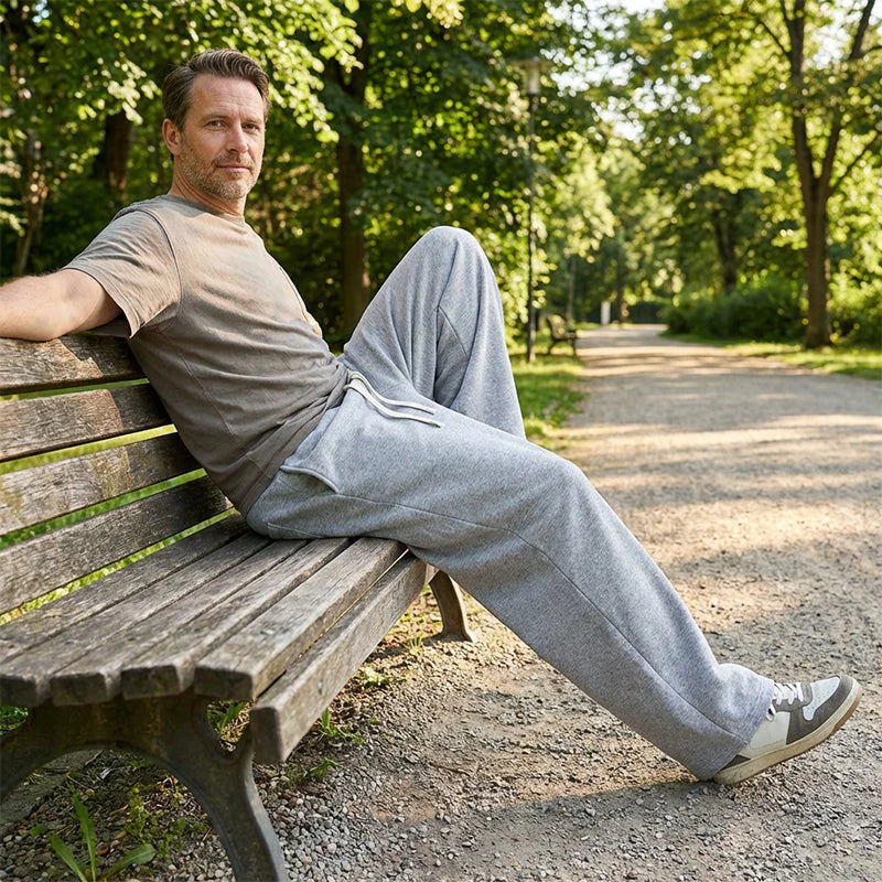 Pánske voľnočasové nohavice s voľnou šnúrkou, 👖