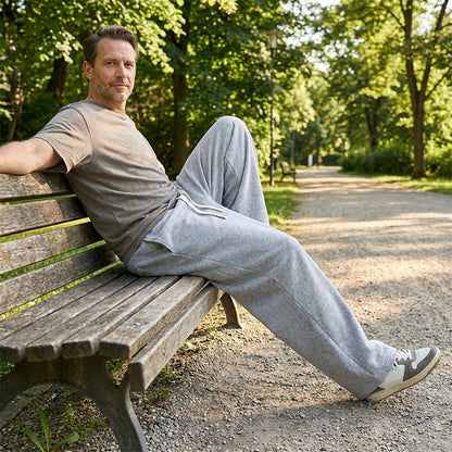 Pánske voľnočasové nohavice s voľnou šnúrkou, 👖