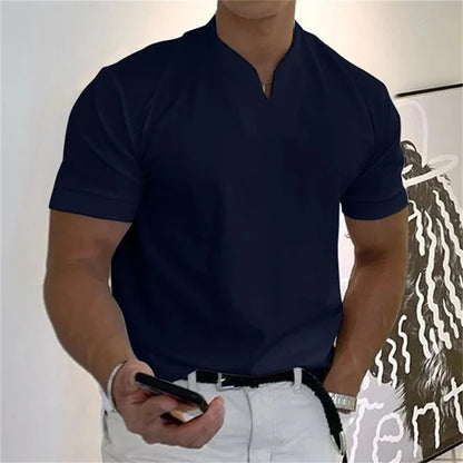 👕Pánske elegantné krátke rukávy fitness tričko