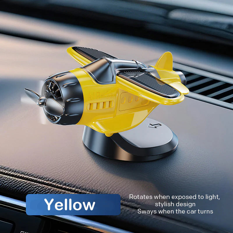 Časovo obmedzená zľava 🚗 Solárna dynamická dekorácia lietadla, automaticky sa otáčajúca dekorácia palubnej dosky auta 🛩️✨