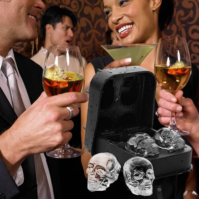 💀 🧊 Silikónová forma na ľadové kocky v tvare lebky – na vlastnú výrobu