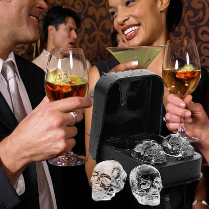 💀 🧊 Silikónová forma na ľadové kocky v tvare lebky – na vlastnú výrobu