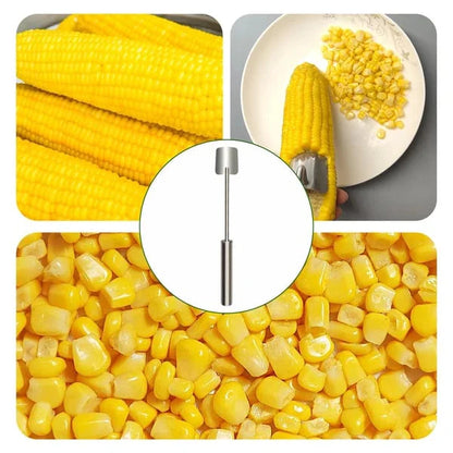 Nástroj na odstraňovanie šupiek z kukurice Eptchn s dlhou rukoväťou z nehrdzavejúcej ocele