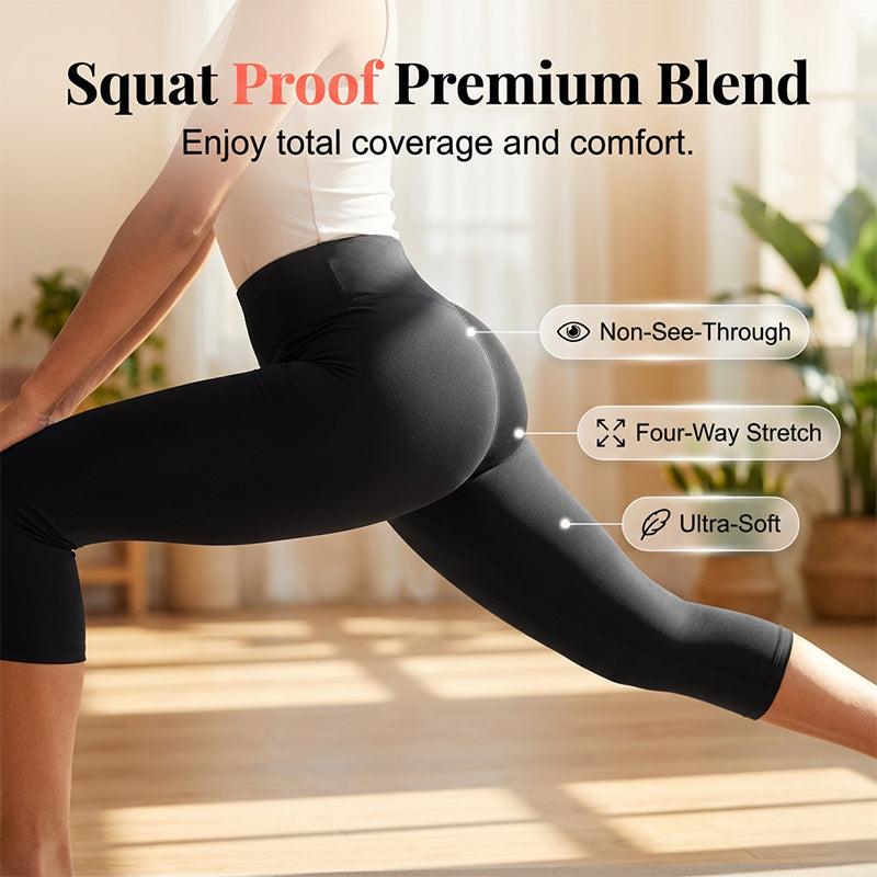🧘‍♀️🩳 Vysoko pásové, skrátené nohavice na jogu, vysoko elastické a nepriehľadné, vhodné na šport aj každodenné nosenie, časovo obmedzená ponuka