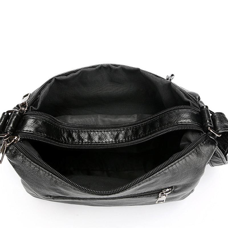 Dámska crossbody taška z jemnej PU kože s viacerými vreckami