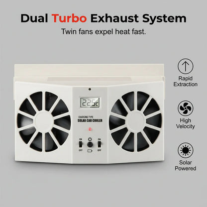 ☀️ Udržujte svoje auto v chlade – Automatický ventilátor s solárnym napájaním a displejom teploty – Platba pri doručení 🚗💨