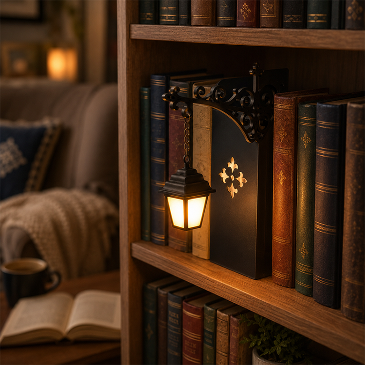 🏮Časovno omejen 50 % popust📚Retro ulična svetilka, železna svetilka s stojalo za knjige, 2-v-1 namizna svetilka za shranjevanje in osvetlitev