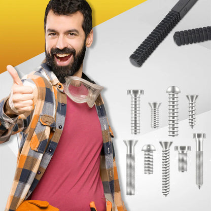 Časovno omejen 50 % popust ⚙️ Večnamenska pila za popravilo navojev, 8 metričnih velikosti, nepogrešljiva za popravilo poškodovanih vijakov 🔧
