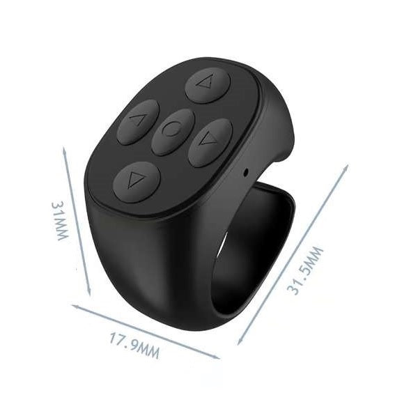 🤳Časovno omejen 50 % popust⚡ Daljinski upravljalnik Bluetooth Ring, 10-metrsko orodje za selfije na daljavo, aplikacija ni potrebna, naprava za obračanje strani