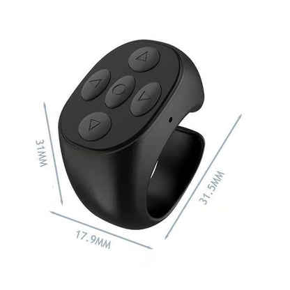 🤳Časovno omejen 50 % popust⚡ Daljinski upravljalnik Bluetooth Ring, 10-metrsko orodje za selfije na daljavo, aplikacija ni potrebna, naprava za obračanje strani