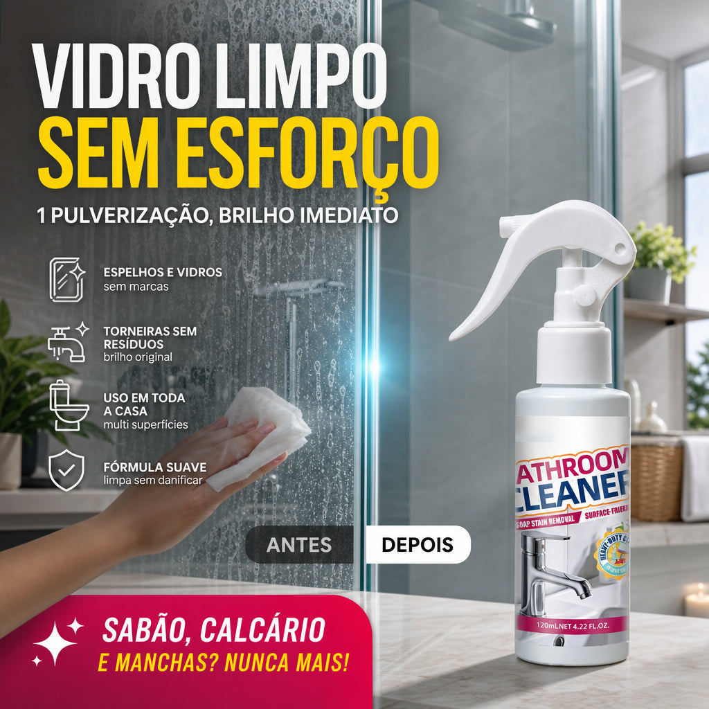 🚿Odvápňovací sprej do kúpeľne｜Nevyžaduje drhnutie, odstraňuje škvrny od vody a mydlové usadeniny bez poškodenia kovania✨