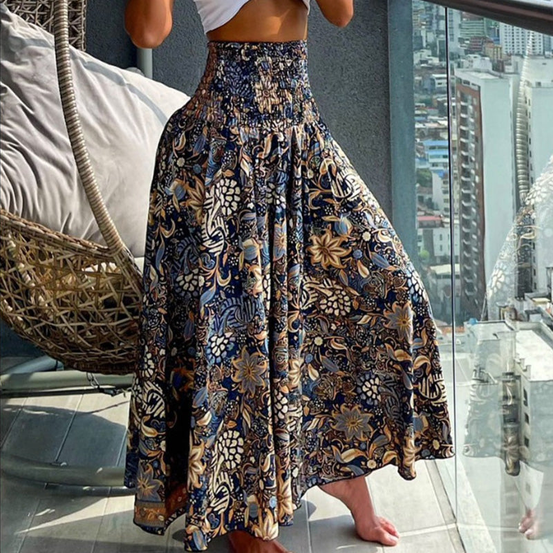 👗Dámska kvetinová sukňa s vysokým pásom