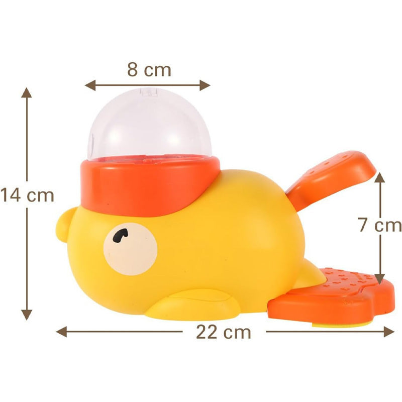 🦆Malá žltá kačička - hračka na dávkovanie jedla stlačením, kŕmidlo pre psov 2 v 1 na vzdelávacie a pomalé kŕmenie🧩✨
