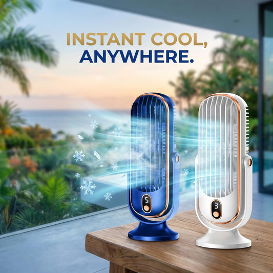 ❄️Stolový ventilátor｜5-úrovňové dotykové ovládanie, tichá prevádzka, dlhá výdrž batérie, ventilátor na pracovnú stanicu/nočník💨