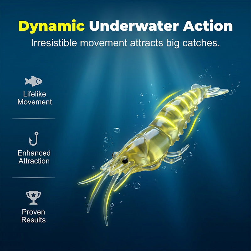 Sada mäkkých nástrah Bionic Shrimp na rybolov