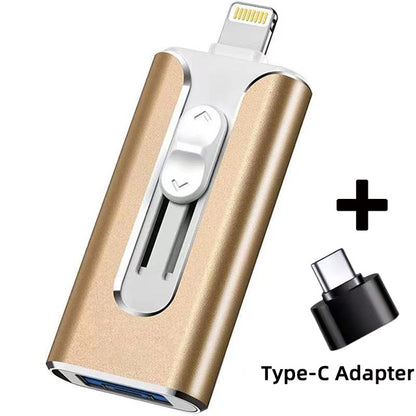 Časovo obmedzená zľava 50 %💽 Vysokorýchlostný USB kľúč 4 v 1 s kapacitou 128 GB | Univerzálny nástroj na rozšírenie úložiska pre telefóny a počítače📱💻
