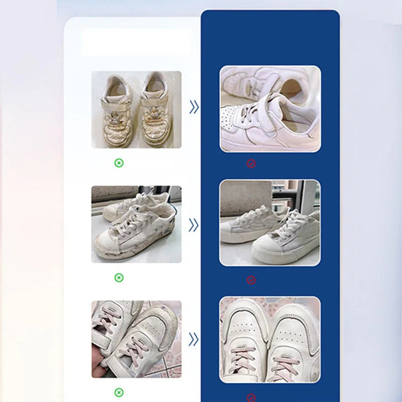 👟 Udržujte svoje biele topánky v lesku – Penový čistič topánok bez vody so zabudovanou kefkou – Platba pri doručení ✨🧼
