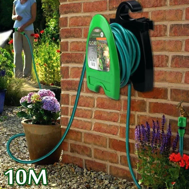 🌼10-metrový prenosný nástenný navijak na viacúčelovú hadicu, úložný priestor na záhradnú zavlažovaciu hadicu 🌿🚿