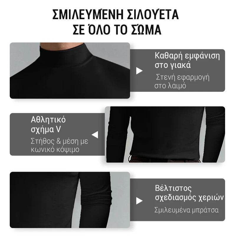 👕Tričko s vysokým golierom a dlhými rukávmi