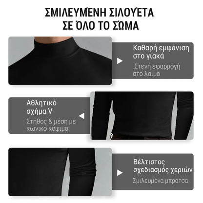 👕Tričko s vysokým golierom a dlhými rukávmi