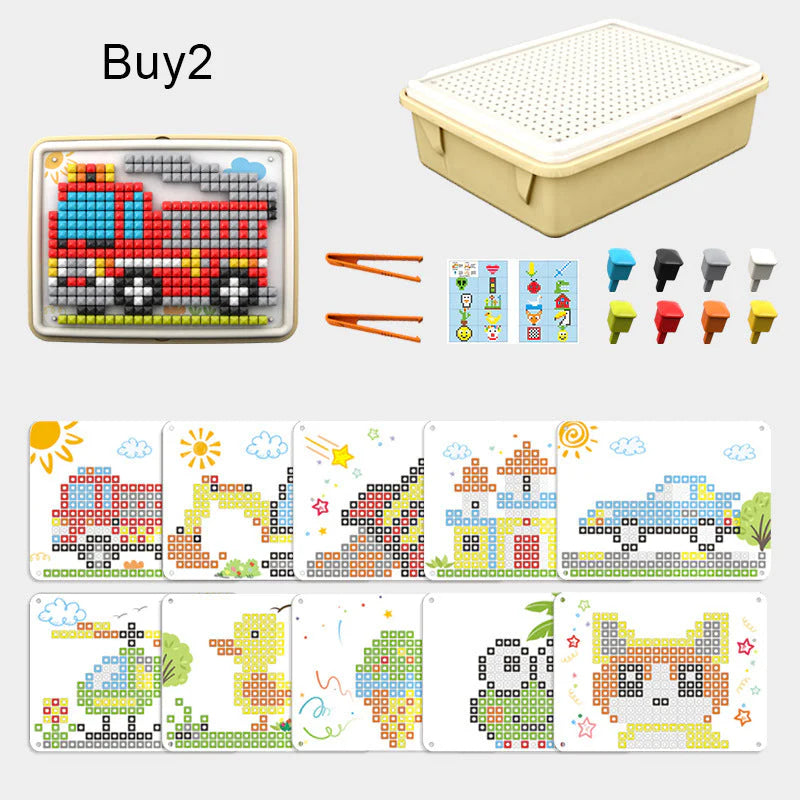 🍄🎨Detské puzzle s hubami a kolíkmi - hračka pre rané vzdelávanie a rozvoj praktických zručností
