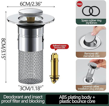 💧🔧Univerzálne odtokové jadro, rýchle odvodnenie, jednoduchá demontáž a čistenie, vhodné do kuchyne aj kúpeľne