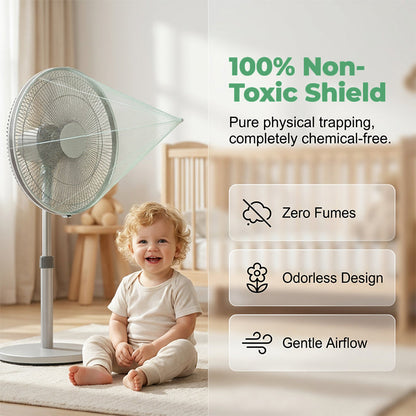🦟Moskytiéra s fyzickým ventilátorom｜Bez chemikálií, bez zápachu, bezpečná a účinná ochrana pred komármi pre bábätká a tehotné ženy v ich spálňach✨