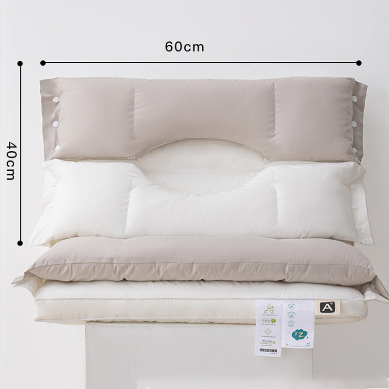 Časovo obmedzená zľava 🛌 Ergonomický vankúš na podporu krku s dvojitou mäkkou a pevnou zónou, vyrobený z čistej bavlny, antibakteriálny, odnímateľný a prateľný vankúš na podporu krku 💤🌙