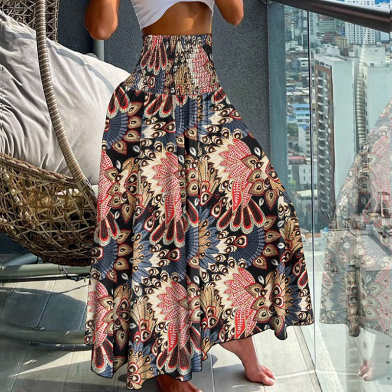 👗Dámska kvetinová sukňa s vysokým pásom