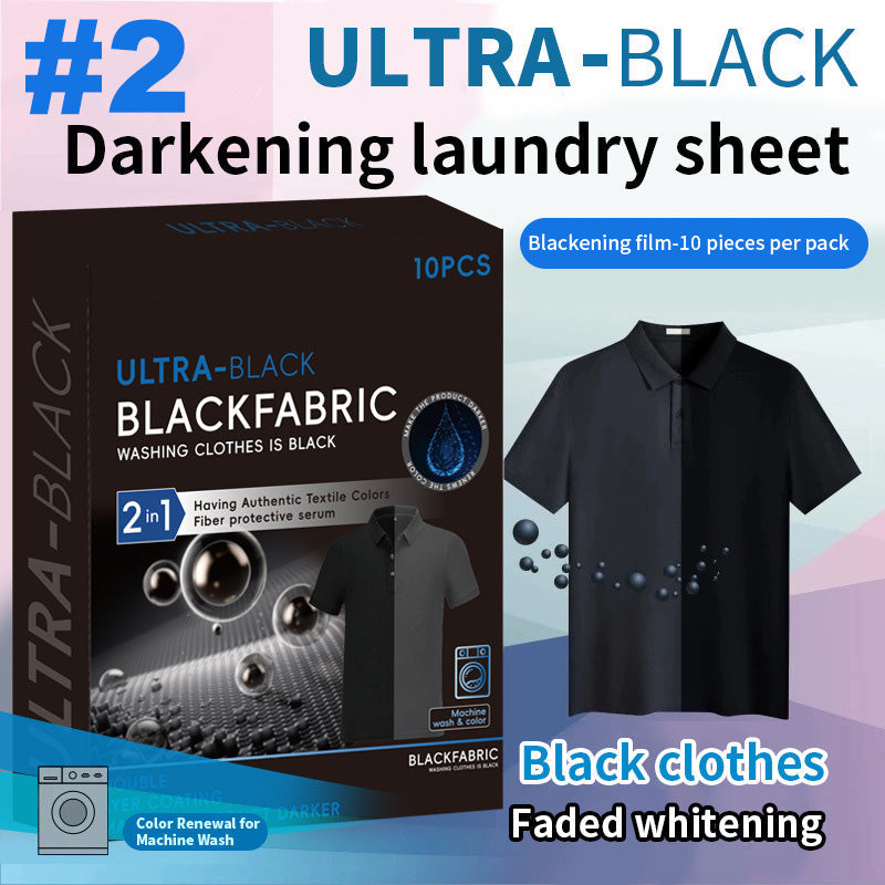 🧺🖤Oživte čierne oblečenie úplne novou čiernou fóliou. Pranie v práčke obnovuje a fixuje farbu, čím eliminuje potrebu blednutia a bielenia.